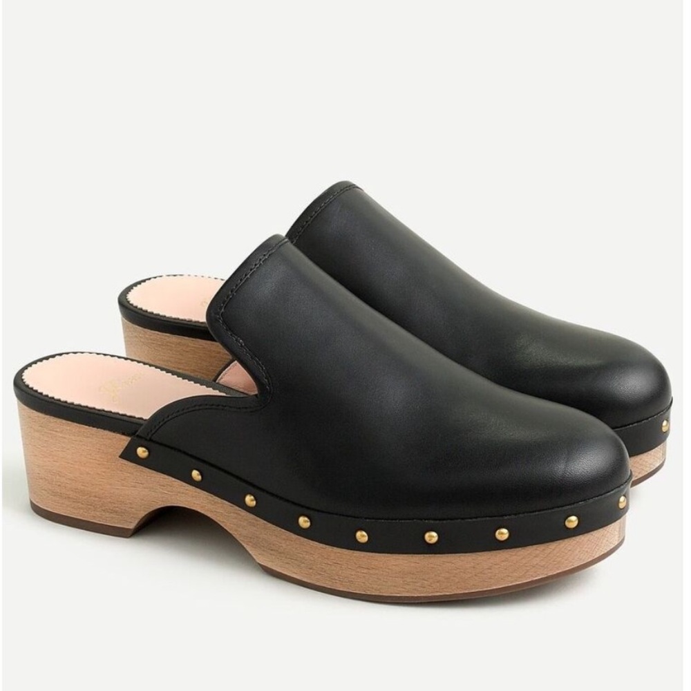 J. Crew Black Leather Clogs - Picture 7 of 7